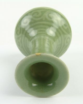 Antique Chinese Porcelain Celadon Vase with Decorations 6