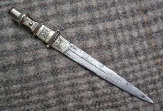 Antique Early 20thc African Tuareg Dagger Berber Tribal Knife Sword