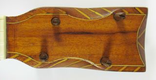 Antique 100 Year Old HandMade Ukulele Folk Art Mahogany Ukulele Inlays 11