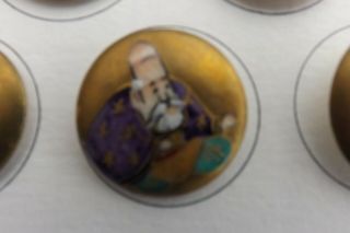 A CARD OF SEVEN FINE SATSUMA BUTTONS JAPANESE GODS 2.  5cms 4