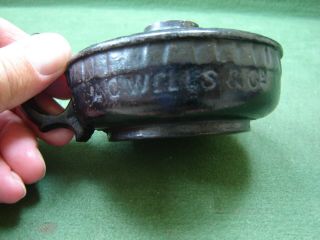 Vintage c1900 A C Wells & Co Unbreakable Cast Iron Wick Lamp Light 6