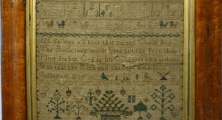 EARLY 19TH CENTURY MOTIF & VERSE SAMPLER BY ANN SAY AGED 10 - March 17th 1831 10