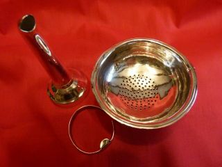 London 1771,  John Cox Or Lamb Solid Silver Lightly Plannished 3 Pce Wine Funnel