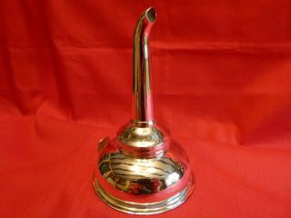 LONDON 1771,  JOHN COX OR LAMB SOLID SILVER LIGHTLY PLANNISHED 3 PCE WINE FUNNEL 6