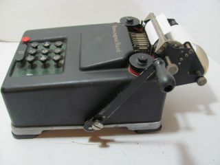 ANTIQUE REMINGTON RAND 10 KEY HAND CRANK ADDING MACHINE 3