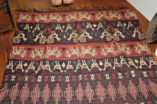 Indonesian Ikat TEXTILE Blanket Throw weaving Southeast Asia Sumba Shawl Batik 2