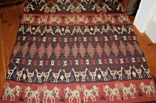 Indonesian Ikat TEXTILE Blanket Throw weaving Southeast Asia Sumba Shawl Batik 3