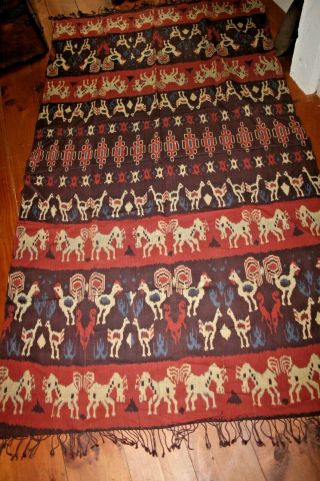 Indonesian Ikat TEXTILE Blanket Throw weaving Southeast Asia Sumba Shawl Batik 5