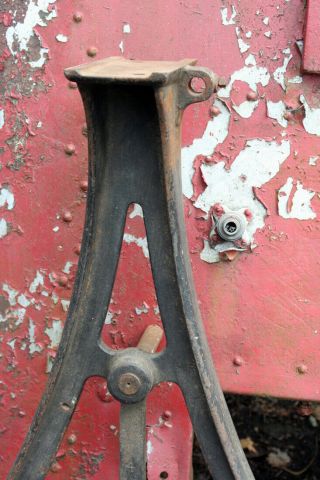 Rare Antique Vintage Industrial Cast Iron Table Base Legs 4