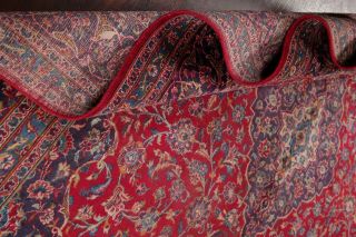 SEMI - ANTIQUE Traditional Floral LIVING ROOM Rug Hand - made Wool Carpet 9 ' x13 ' RED 10