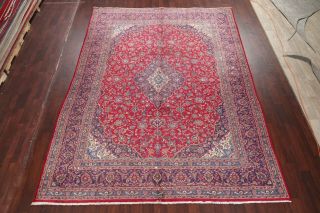 SEMI - ANTIQUE Traditional Floral LIVING ROOM Rug Hand - made Wool Carpet 9 ' x13 ' RED 3