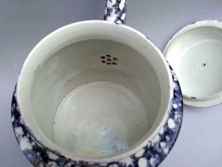 Antique 18th 19th C English Pearlware Creamware Tortoise Teapot Whieldon Spatter 10