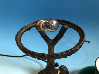 Art Nouveau Jugendstil Austrian Bronze Lamp / Lampe / Light On A Marble Base 9