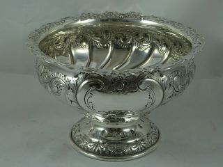 Stunning Victorian Silver Rose Bowl,  1900,  538gm