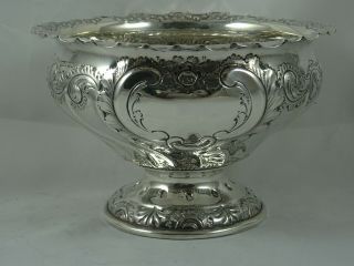 STUNNING VICTORIAN silver ROSE BOWL,  1900,  538gm 2