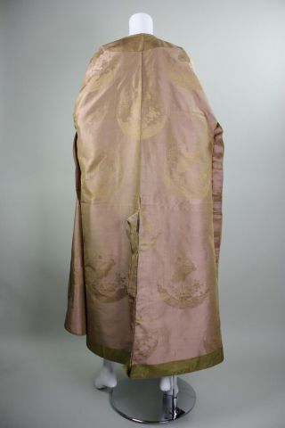 Antique Chinese Robe Qing Dynasty Asian Silk Jacquard Medallions Crane 1900s 20s 10