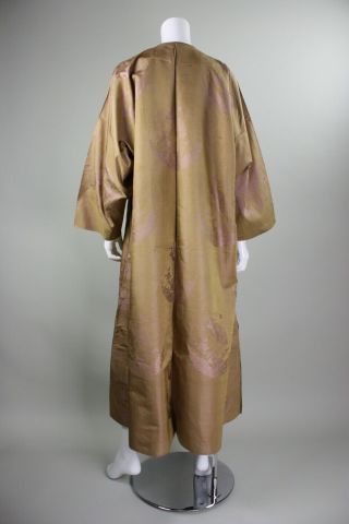 Antique Chinese Robe Qing Dynasty Asian Silk Jacquard Medallions Crane 1900s 20s 6