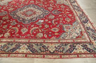 Traditional Oriental Old Area Rugs Hand - Knotted Floral Vintage Carpet 10 x 13 12