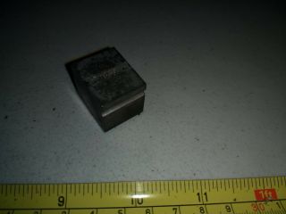 Vintage Letterpress Printing Block Bell Telephone Advertising Logo ALL Metal 3