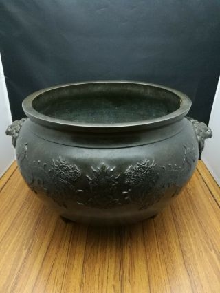 Museum Quality Rare 19th Antique Oriental Bronze Censer - Very Large - Heavy 5kg