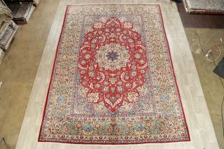 Traditional Oriental Rugs Wool Hand - Knotted Floral Home Decor 10x14 Top Quality 2