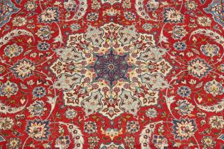 Traditional Oriental Rugs Wool Hand - Knotted Floral Home Decor 10x14 Top Quality 4