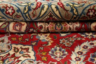 Traditional Oriental Rugs Wool Hand - Knotted Floral Home Decor 10x14 Top Quality 7
