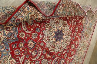 Traditional Oriental Rugs Wool Hand - Knotted Floral Home Decor 10x14 Top Quality 8