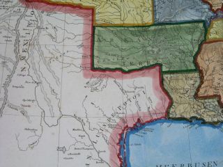 1825 UNUSUAL MAP TEXAS CALIFORNIA in MEXICO UNITED STATES CANADA 10