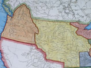 1825 UNUSUAL MAP TEXAS CALIFORNIA in MEXICO UNITED STATES CANADA 3