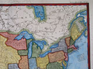 1825 UNUSUAL MAP TEXAS CALIFORNIA in MEXICO UNITED STATES CANADA 8