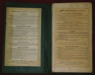 JAMES WYLD ' S LINEN BACKED PLAN OF LONDON & ITS VICINITY - 1875 3