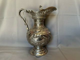 Magnificent Spanish Sterling Silver 925 Armada Jug/ Wine Claret Jug 1502 Gr