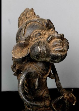 Old Tribal Large Bronze Tikar Maternity Figure - Cameroon 3
