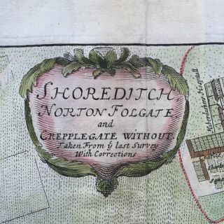1720 John Strype ' s map: Shoreditch,  Norton Folgate & Crepplegate Without,  Hoxton 2
