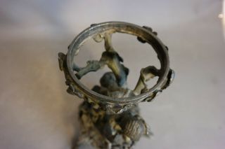 19thC Antique VICTORIAN Era CHRISTOFLE Figural BRONZE PUTTI Statue BRIDES BASKET 11