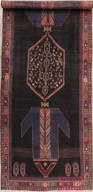 Bidjar Persian Runner Hand - Knotted Rug Wool Oriental Geometric 5 X 13 Handmade