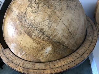 30” Antique Terrestrial Globe Manufactured By Weber Costello Co. 6