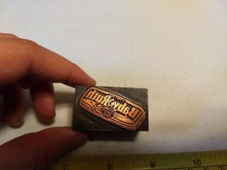 Vintage Letterpress Printing Block Baby Ruth Candy Bar Curtiss Advertising 5¢ 2