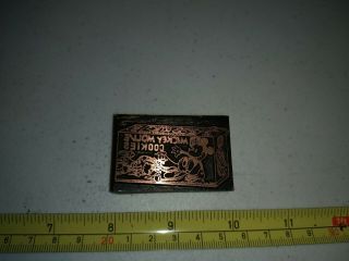 Vintage Letterpress Printing Block Mickey Mouse Cookies Donald Duck Nabisco 4