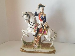 Scheibe Alsbach Porcelain Napoleonic Marshal Davoust Mounted Figurine