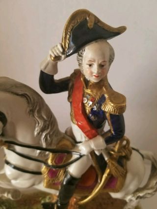 SCHEIBE ALSBACH Porcelain Napoleonic Marshal DAVOUST Mounted Figurine 2