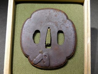 RARE Crab KATANA TSUBA 18 - 19thC Japanese Antique Edo Koshirae 3