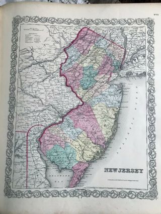1857 Colton ' s Atlas of America with Hand Coloured Plates RARE 9