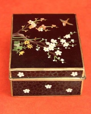 Vintage Inaba Black Japanese Cloisonne 3½ 