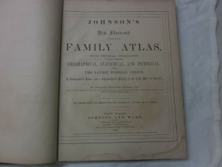 1863 Johnson ' s Family Illustrated Atlas colored maps Steel Plate 1st WV Map 4