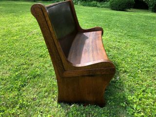 Antique Dark Stained Church Pew Benches