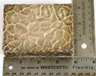 RARE TIFFANY STERLING SILVER ROCK TEXTURED CLASSIC DESIGN TRINKET JEWELRY BOX 11