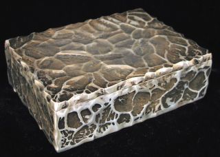 Rare Tiffany Sterling Silver Rock Textured Classic Design Trinket Jewelry Box