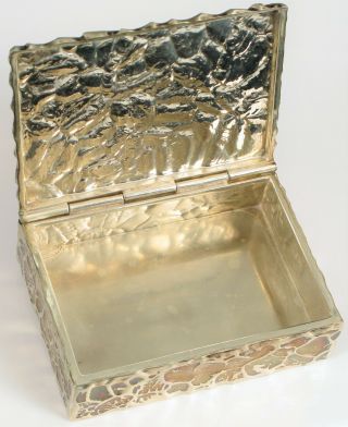 RARE TIFFANY STERLING SILVER ROCK TEXTURED CLASSIC DESIGN TRINKET JEWELRY BOX 4